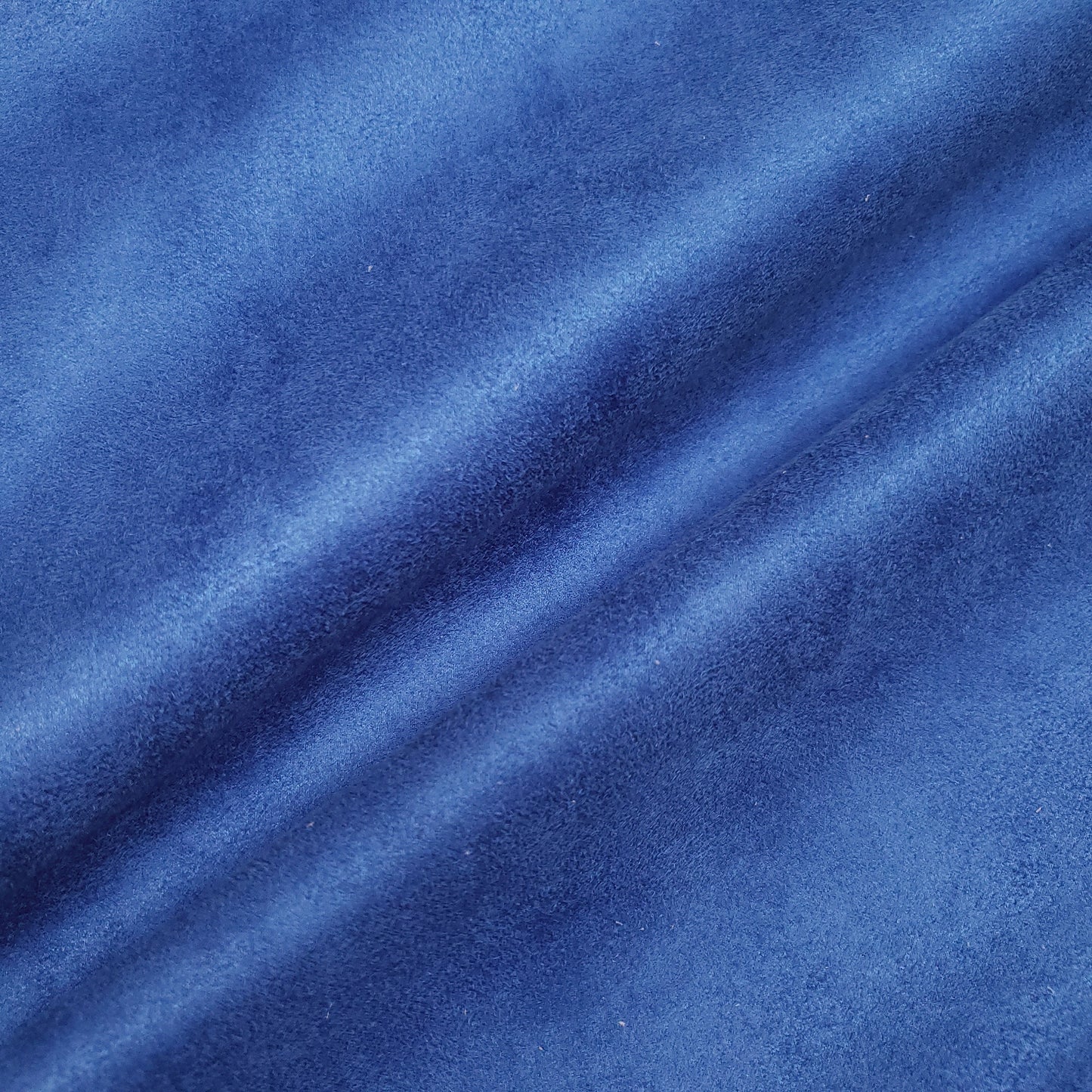 BRUSHED SUEDE UPHOLSTERY FABRIC ROYAL BLUE
