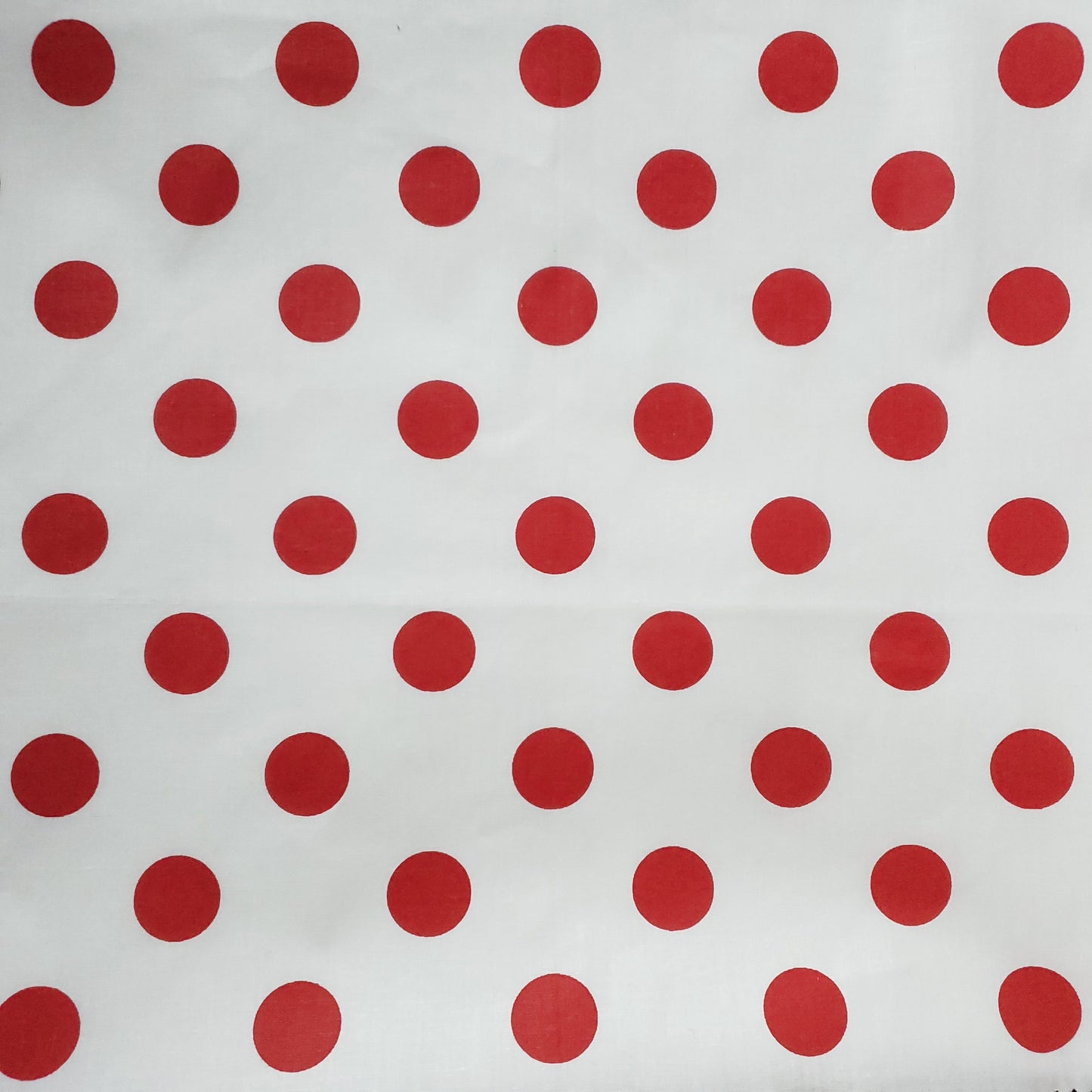 ONE INCH POLKA DOT RED ON WHITE