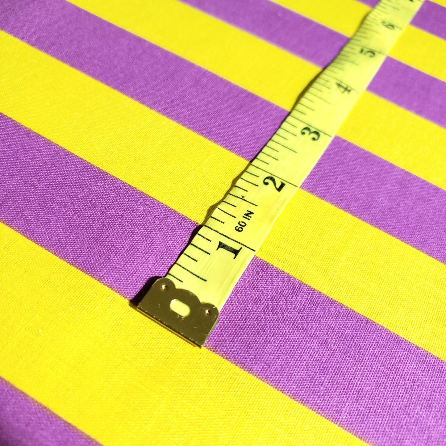 ONE INCH STRIPE YELLOW PURPLE