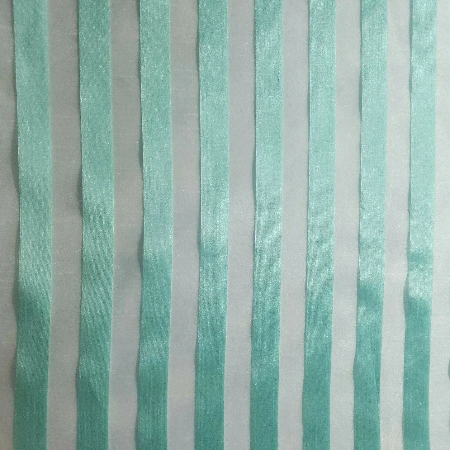 AQUA MINT STRIPE SHEER RIBBON ORGANZA BRIDAL PARTY DECOR