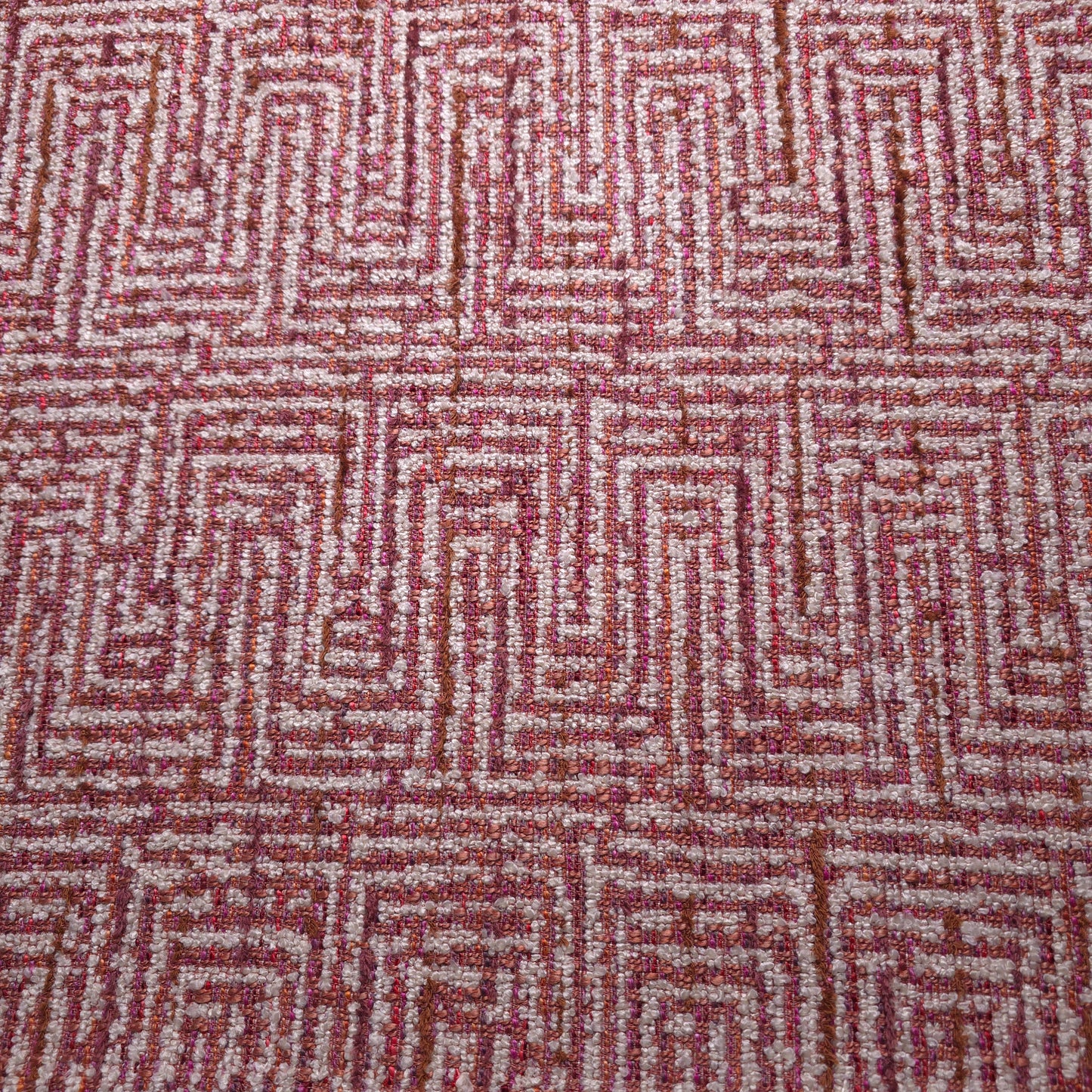 HEAVY MAZE BOUCLE EARTH TONE UPHOLSTERY FABRIC