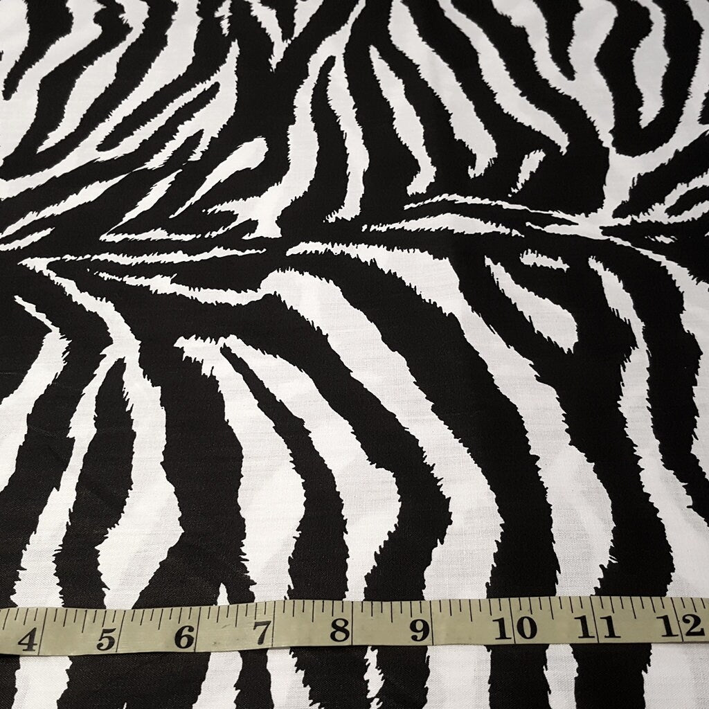 ANIMAL PRINT ZEBRA POLYCOTTON
