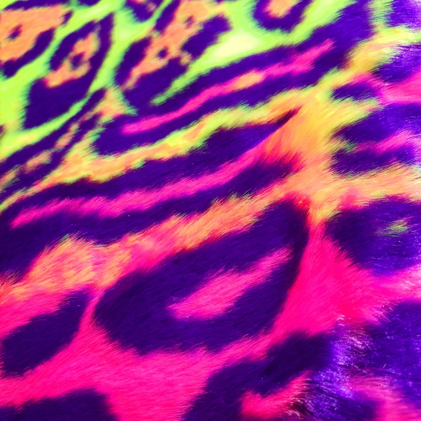 ACID LEOPARD FUN FUR ORANGE 90S NEON
