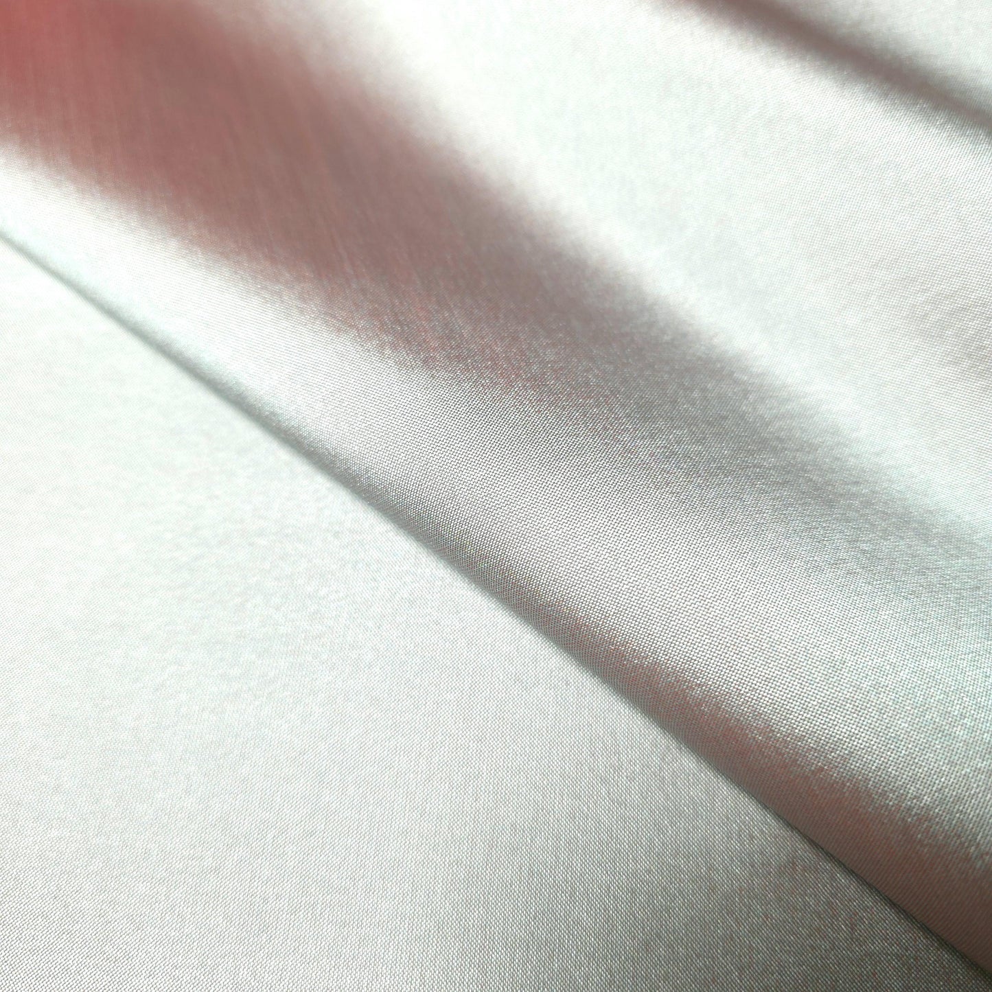 FAUX SILK LUXURY TAFFETA RED MINT LEAF