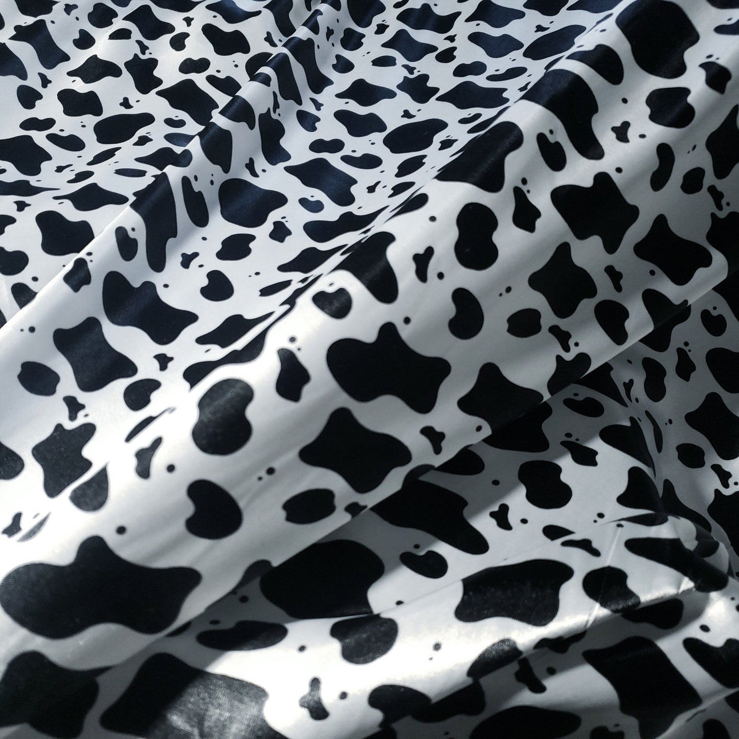 COW SPOT PRINT SATIN CHARMEUSE