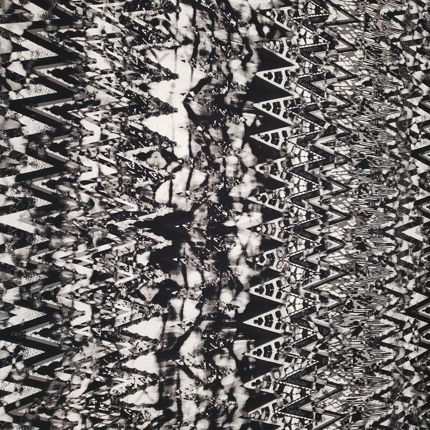 ABSTRACT BLACK COLLAGE STRETCH JERSEY