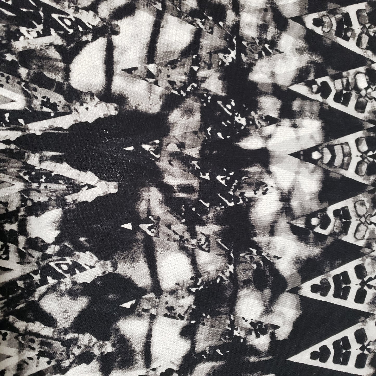 ABSTRACT BLACK COLLAGE STRETCH JERSEY