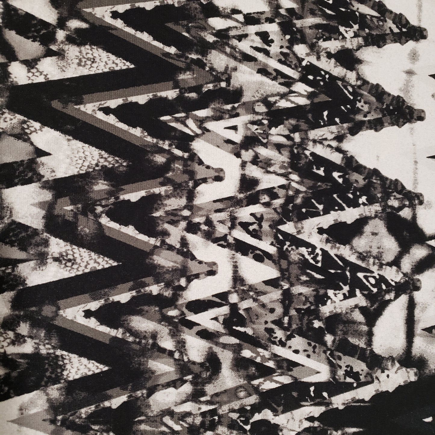 ABSTRACT BLACK COLLAGE STRETCH JERSEY