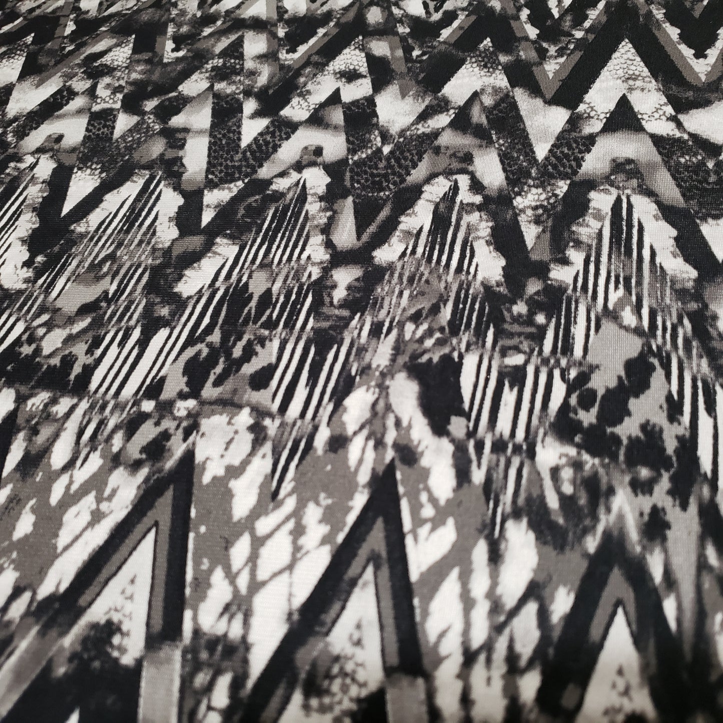 ABSTRACT BLACK COLLAGE STRETCH JERSEY