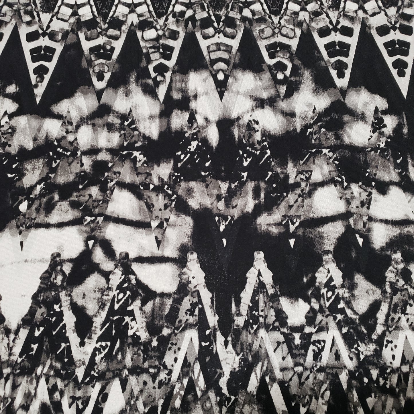 ABSTRACT BLACK COLLAGE STRETCH JERSEY