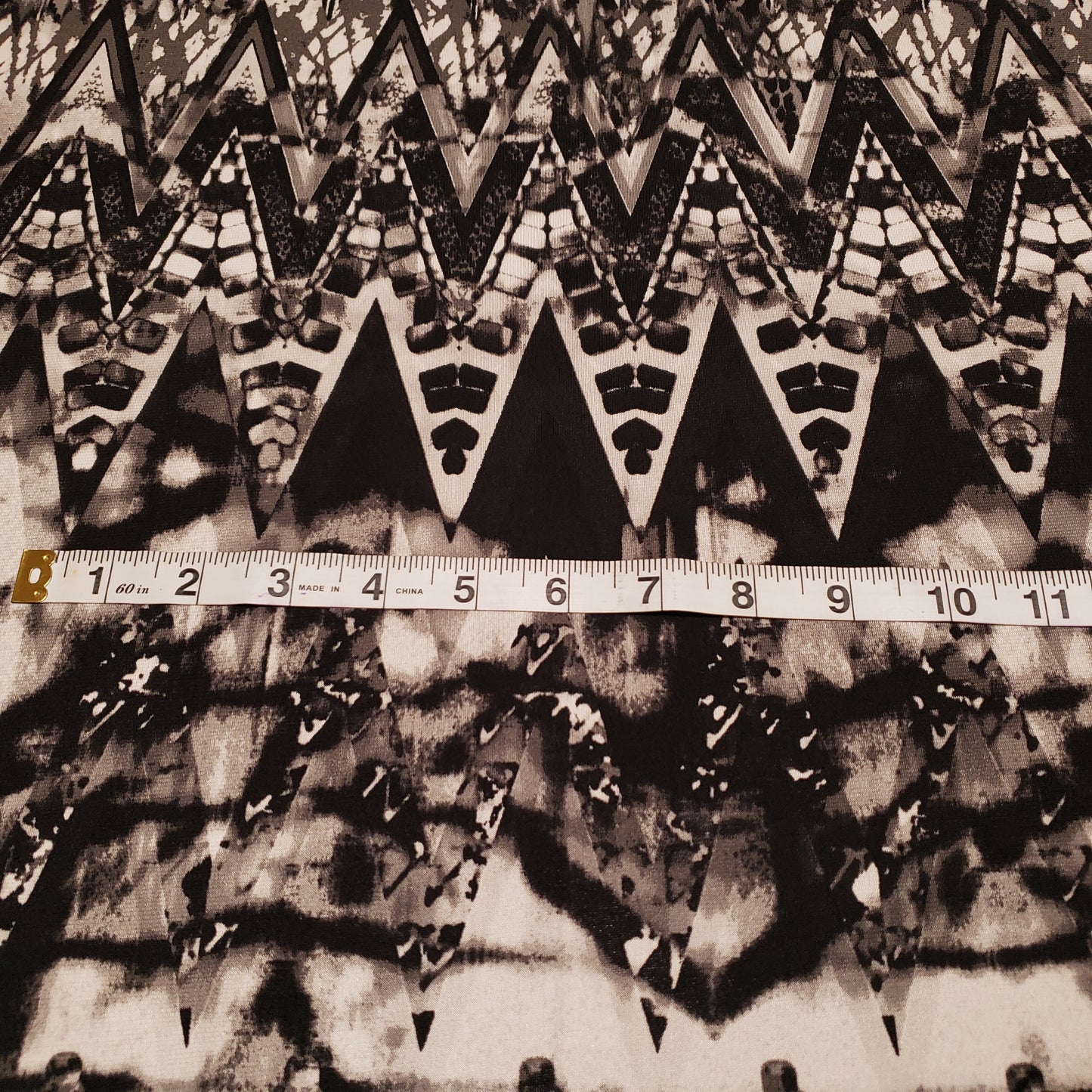 ABSTRACT BLACK COLLAGE STRETCH JERSEY