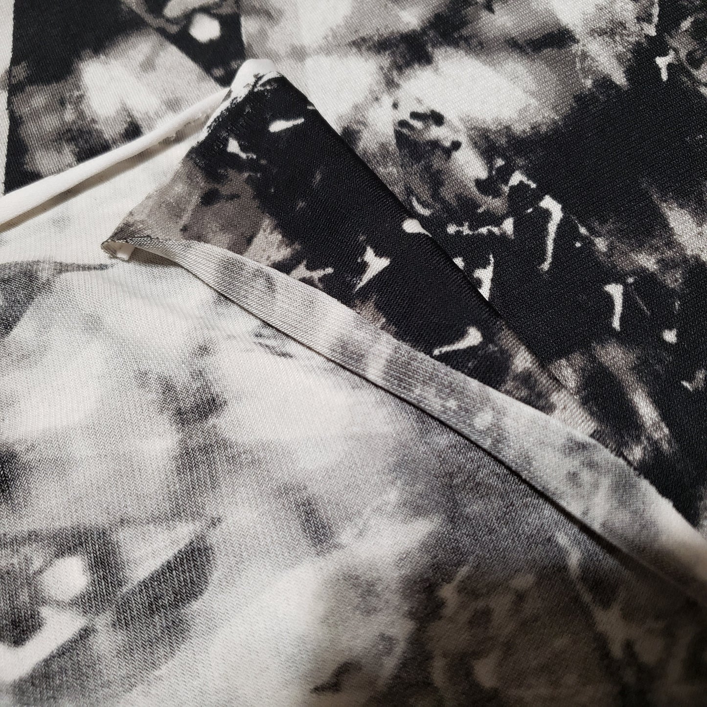 ABSTRACT BLACK COLLAGE STRETCH JERSEY