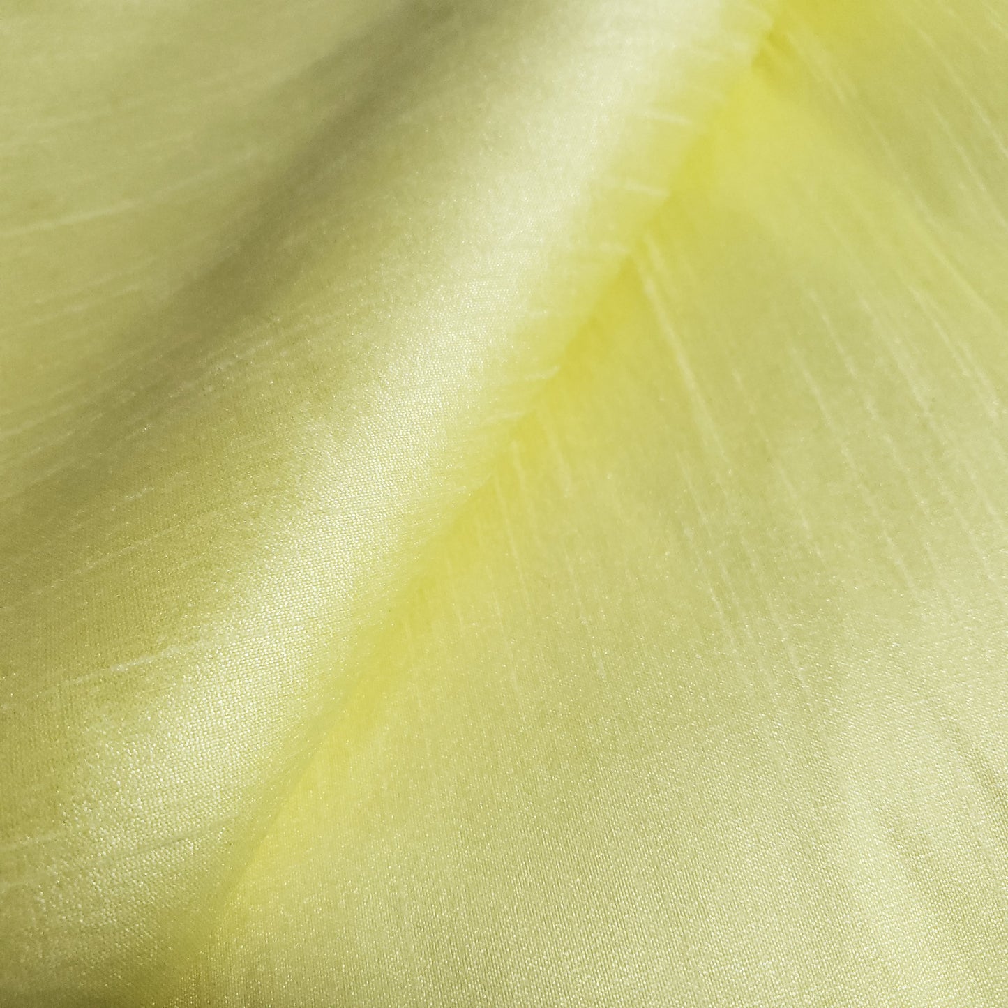 YELLOW FROSTED LEMON FAUX SILK DUPIONI 58"
