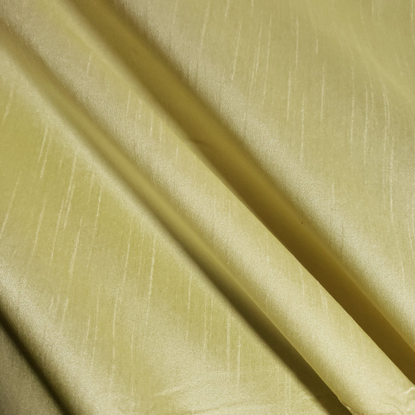 YELLOW FROSTED LEMON FAUX SILK DUPIONI 58"