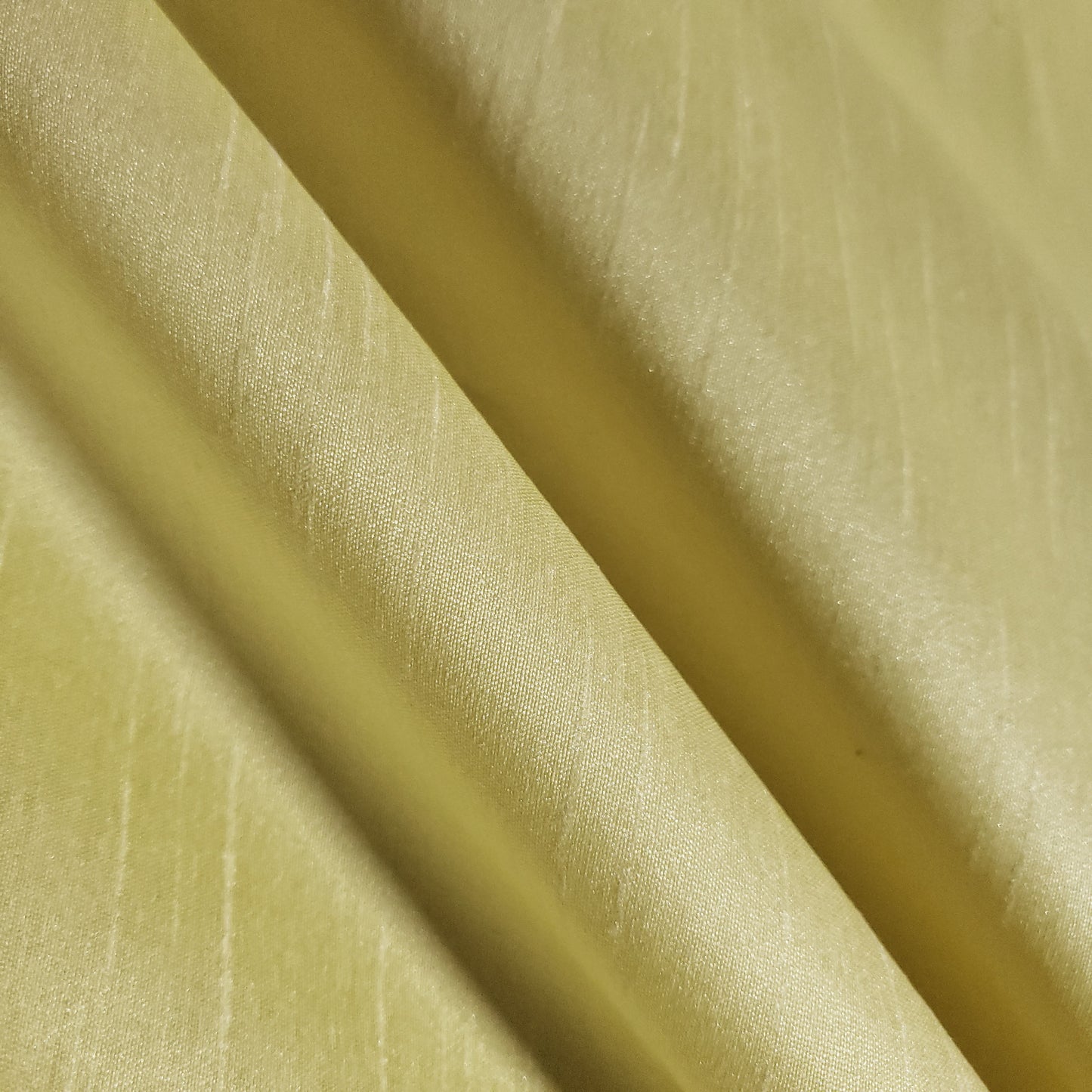 YELLOW FROSTED LEMON FAUX SILK DUPIONI 58"