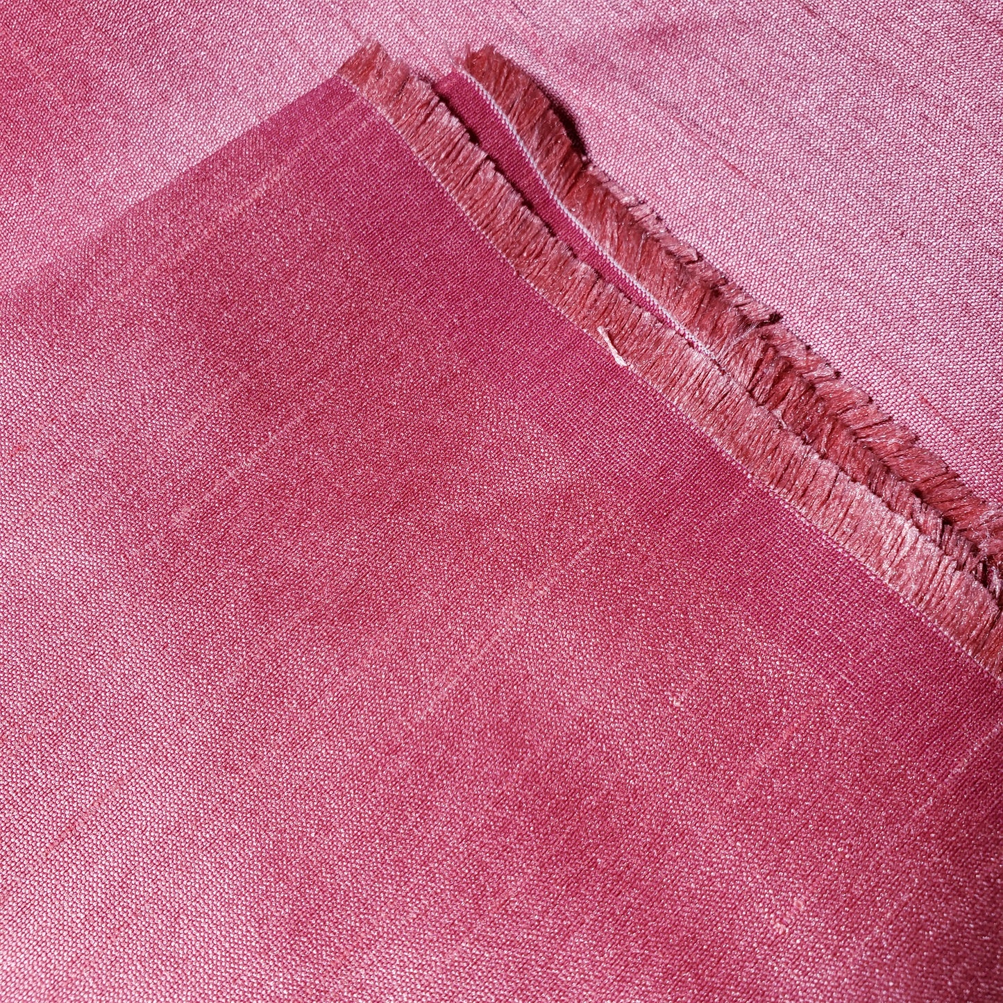 PINK SALMON CORAL FAUX SILK DUPIONI