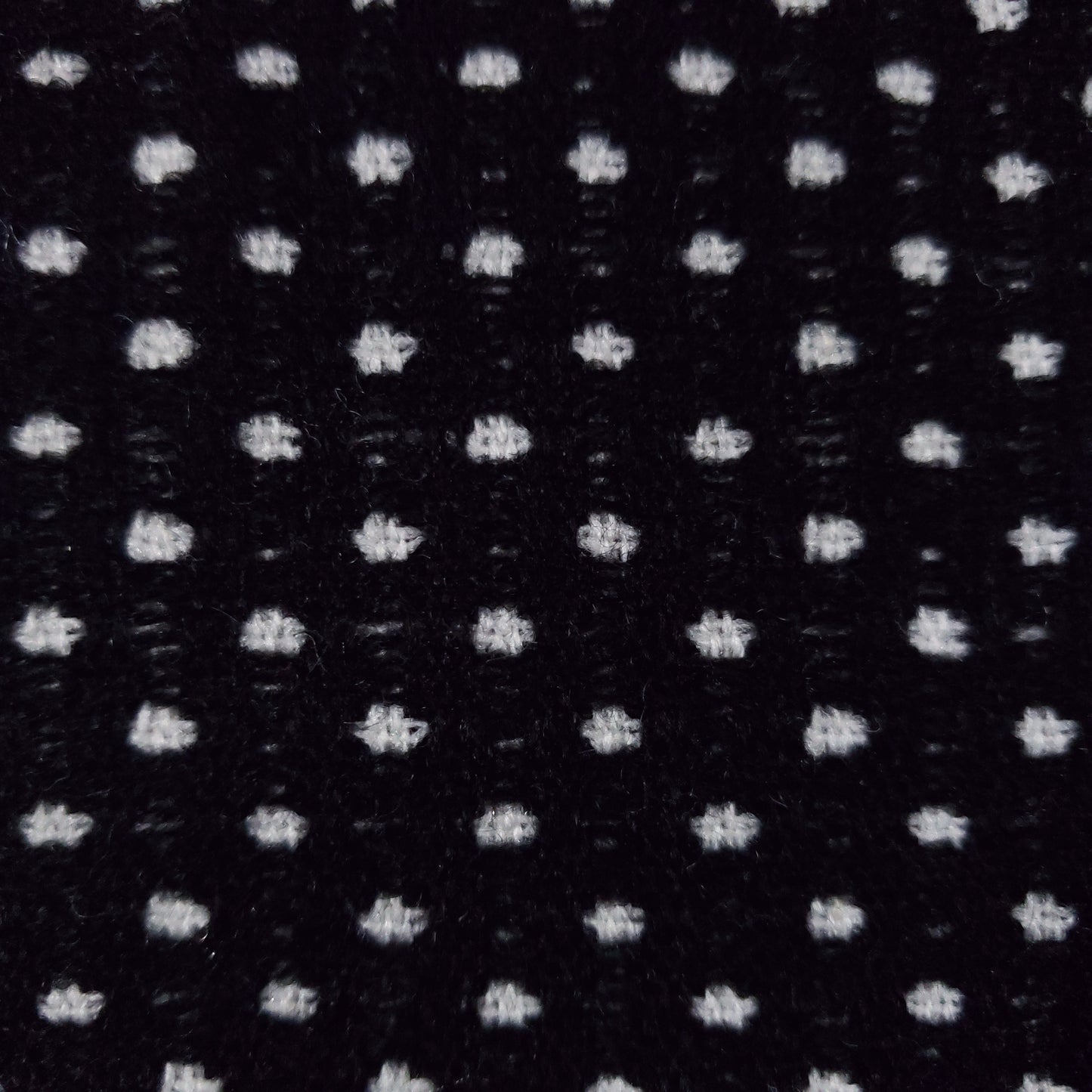 BLACK WHITE SWISS DOT TWEED FABRIC 58" BY THE SMAL POLKA DOT FASHION FABRIC