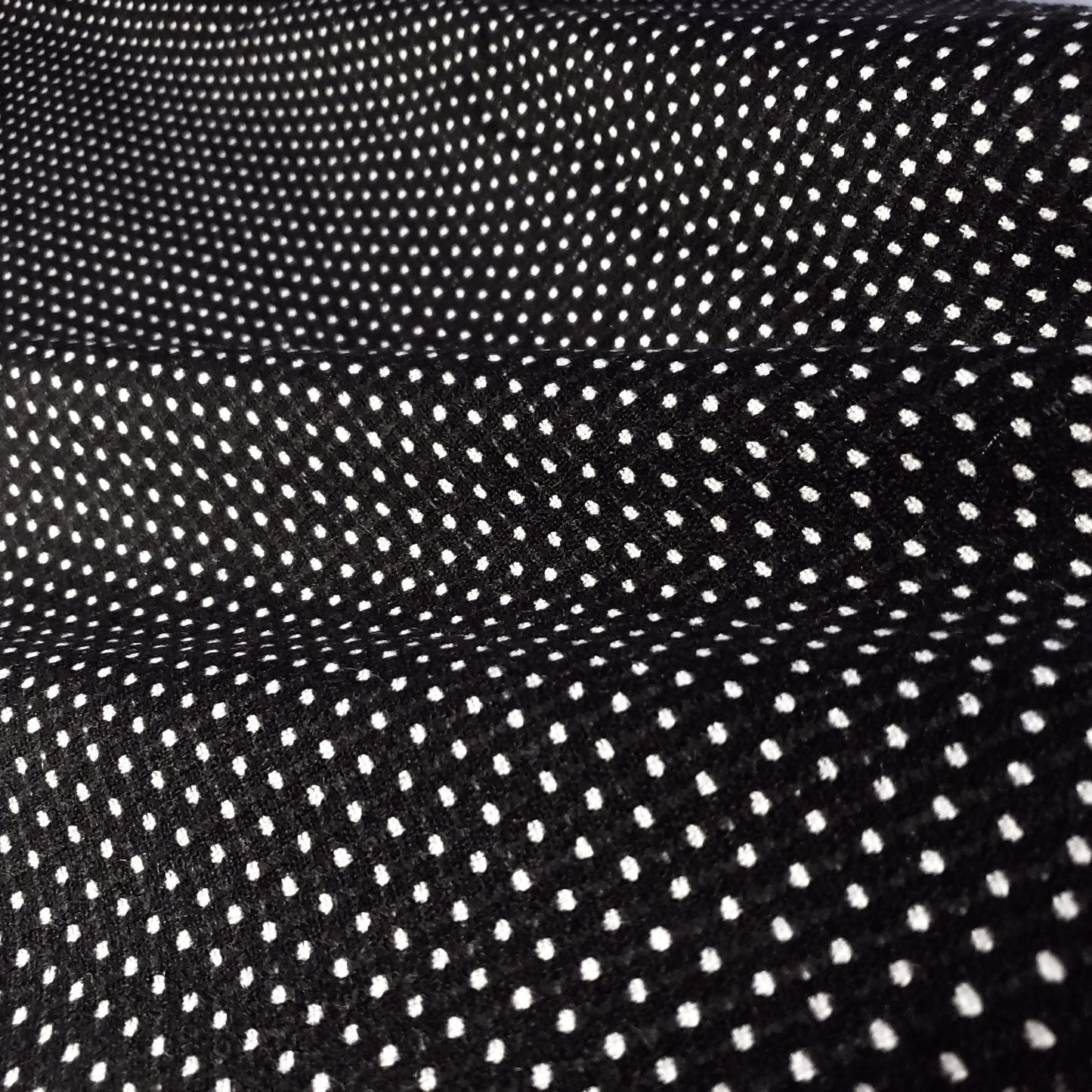 BLACK WHITE SWISS DOT TWEED FABRIC 58" BY THE SMAL POLKA DOT FASHION FABRIC