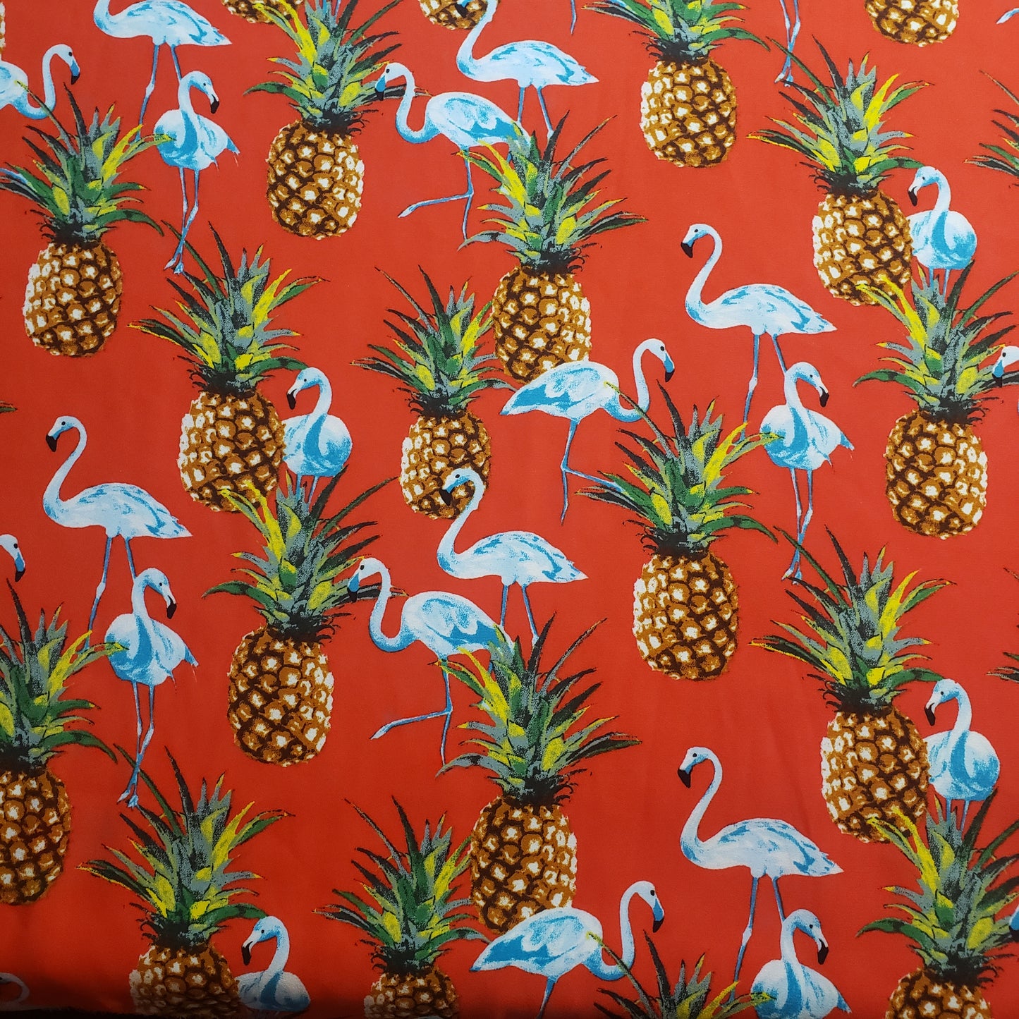 FLAMINGO PINEAPPLE CHIFFON PRINT