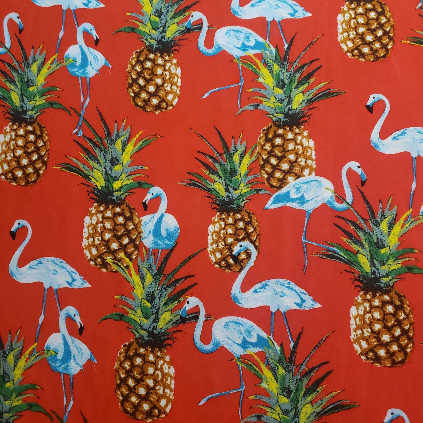 FLAMINGO PINEAPPLE CHIFFON PRINT