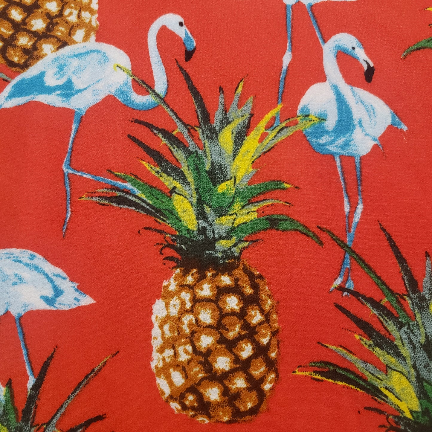 FLAMINGO PINEAPPLE CHIFFON PRINT