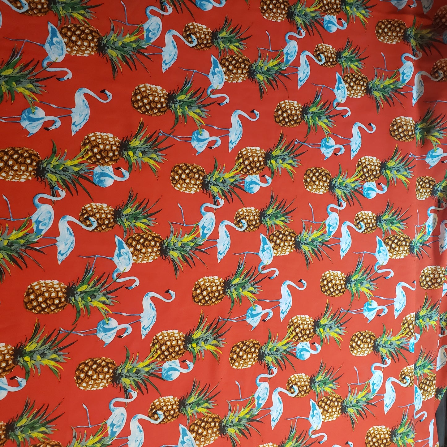 FLAMINGO PINEAPPLE CHIFFON PRINT