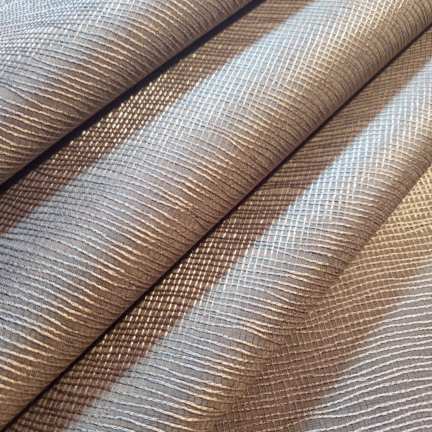 CROSSHATCH TAUPE SHEEN DRAPERY