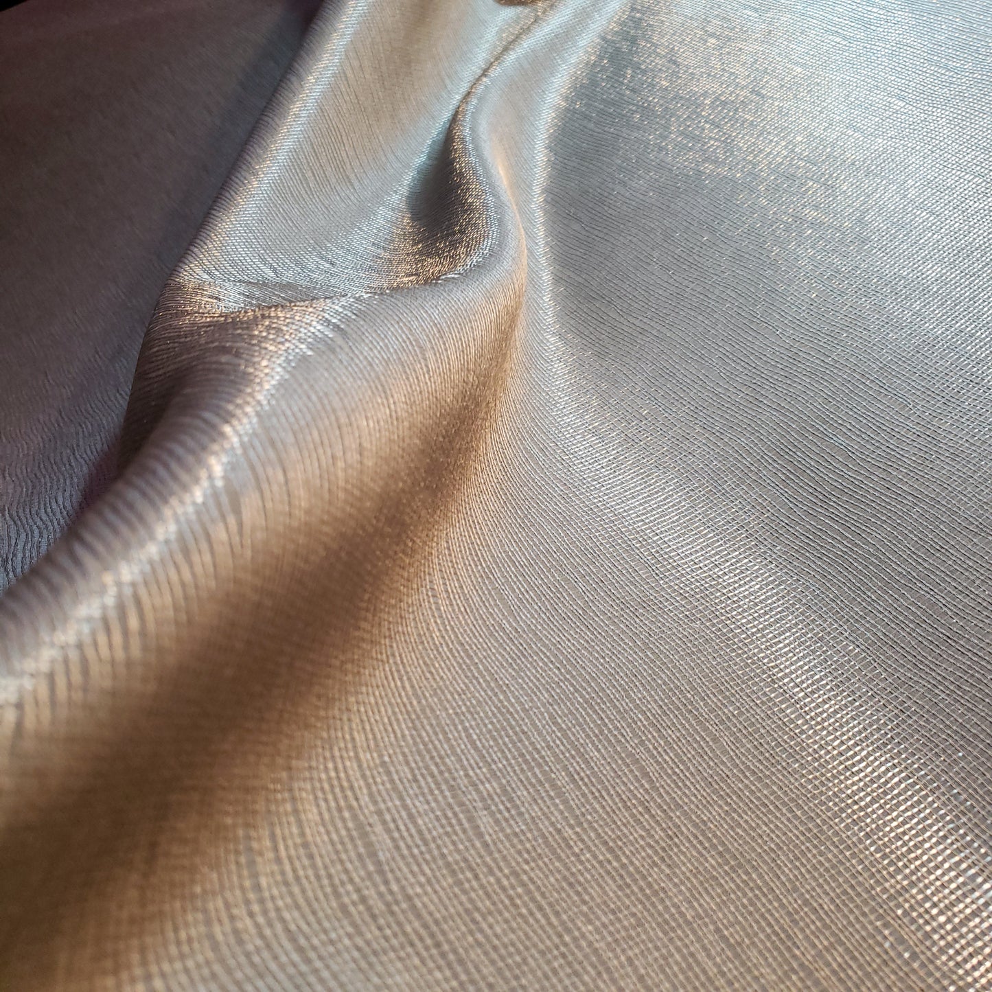 CROSSHATCH TAUPE SHEEN DRAPERY