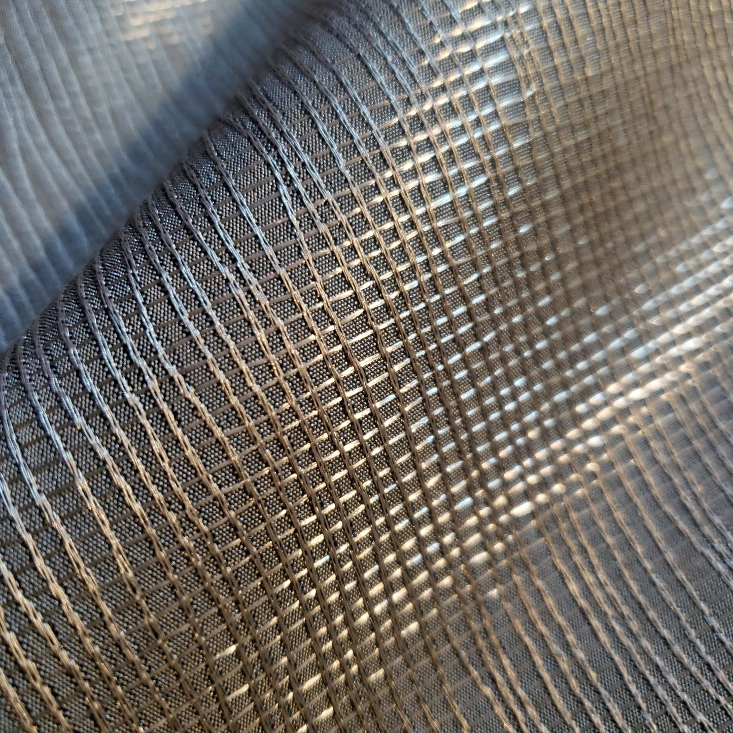 CROSSHATCH TAUPE SHEEN DRAPERY