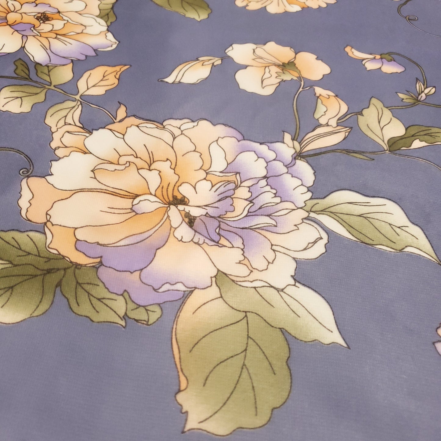 WATERCOLOR PEONE CHIFFON BLUE