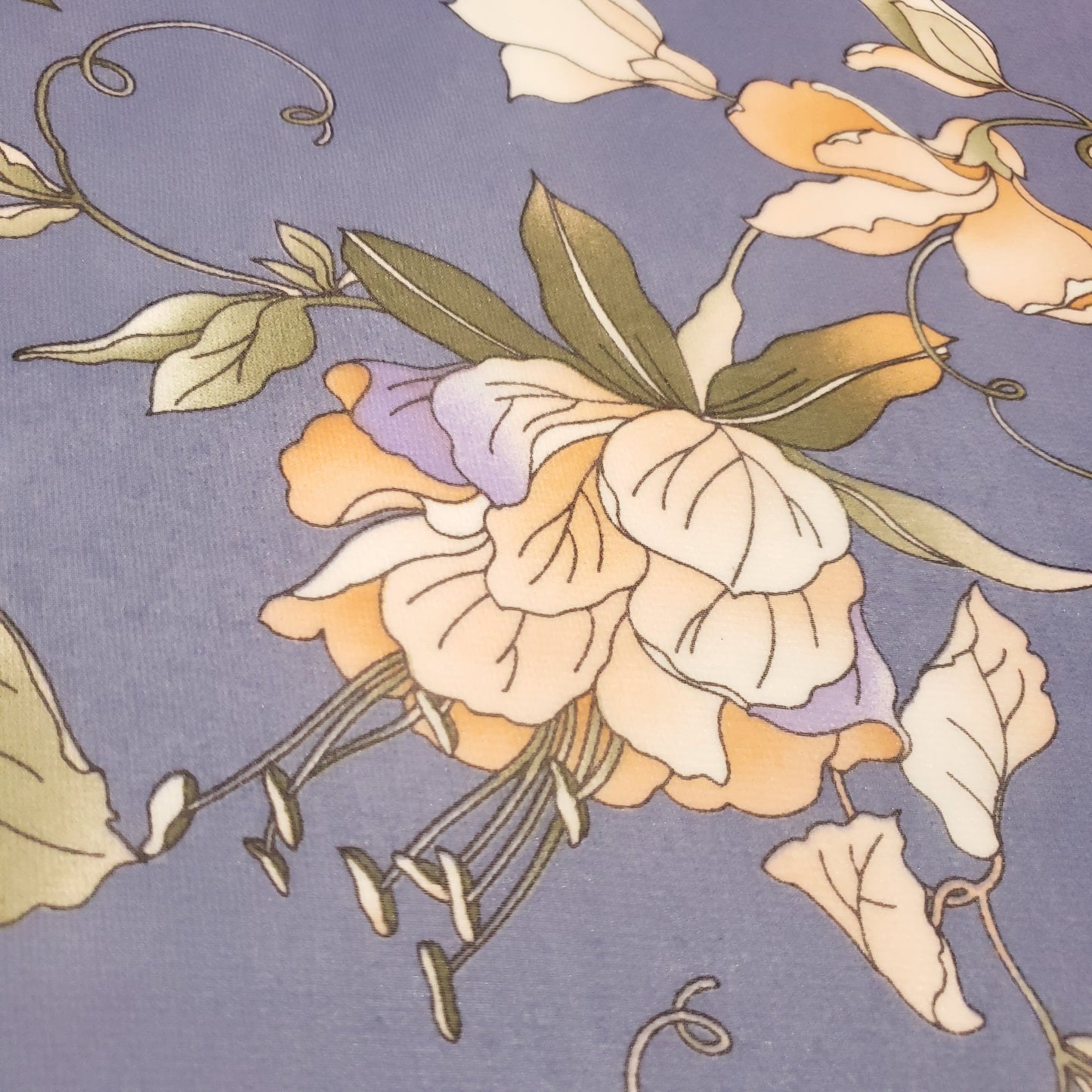 WATERCOLOR PEONE CHIFFON BLUE