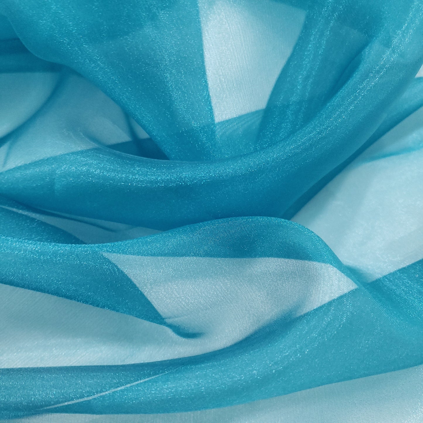 CRYSTAL ORGANZA 5 YARD LOT BLUE TEAL