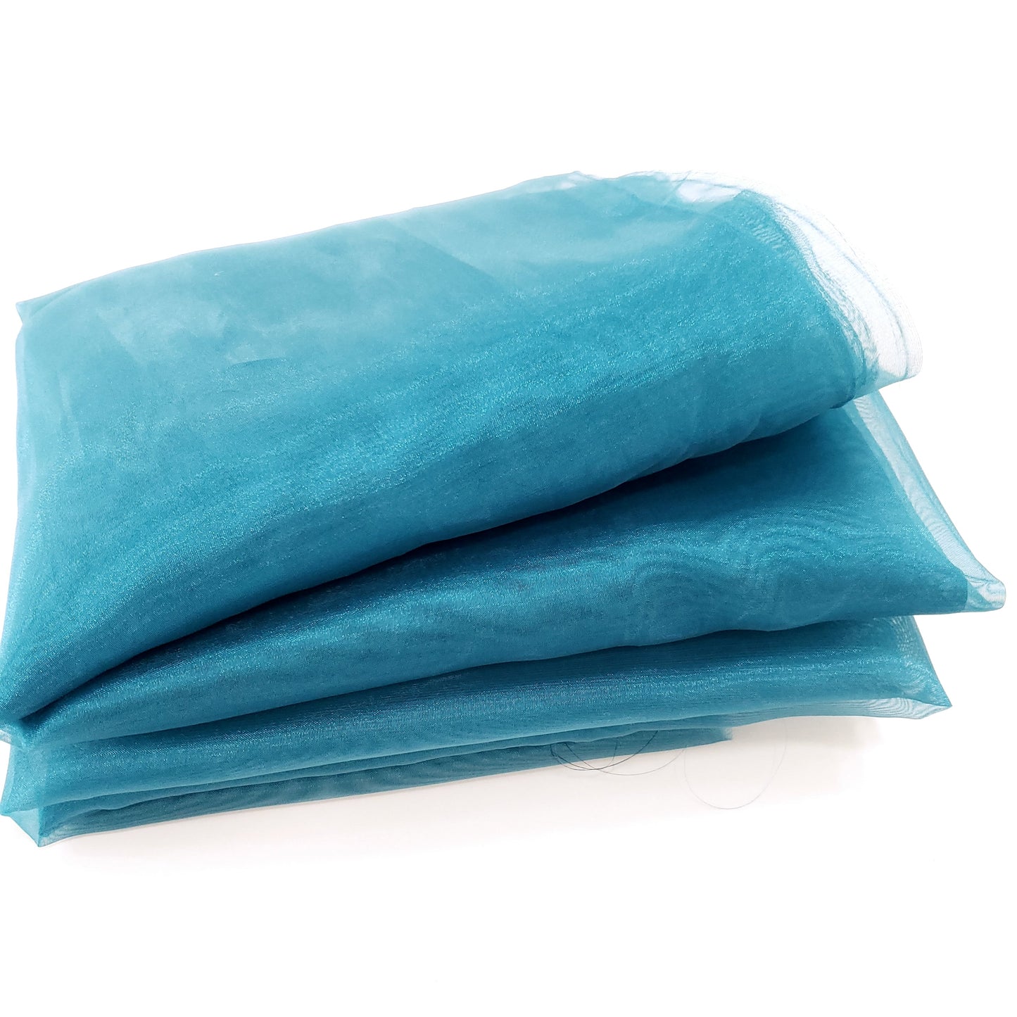 CRYSTAL ORGANZA 5 YARD LOT BLUE TEAL