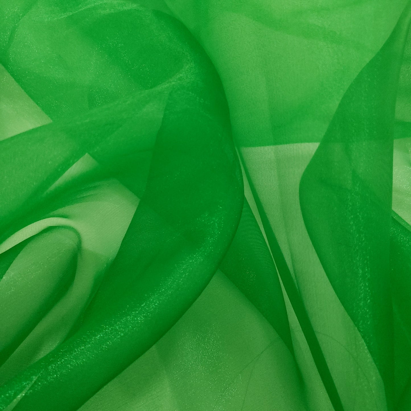 CRYSTAL ORGANZA 5 YARD LOT GREEN