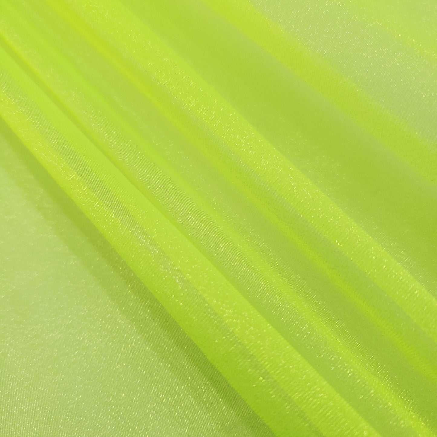 CRYSTAL ORGANZA 5 YARD LOT NEON HIGHLIGHTER YELLOW