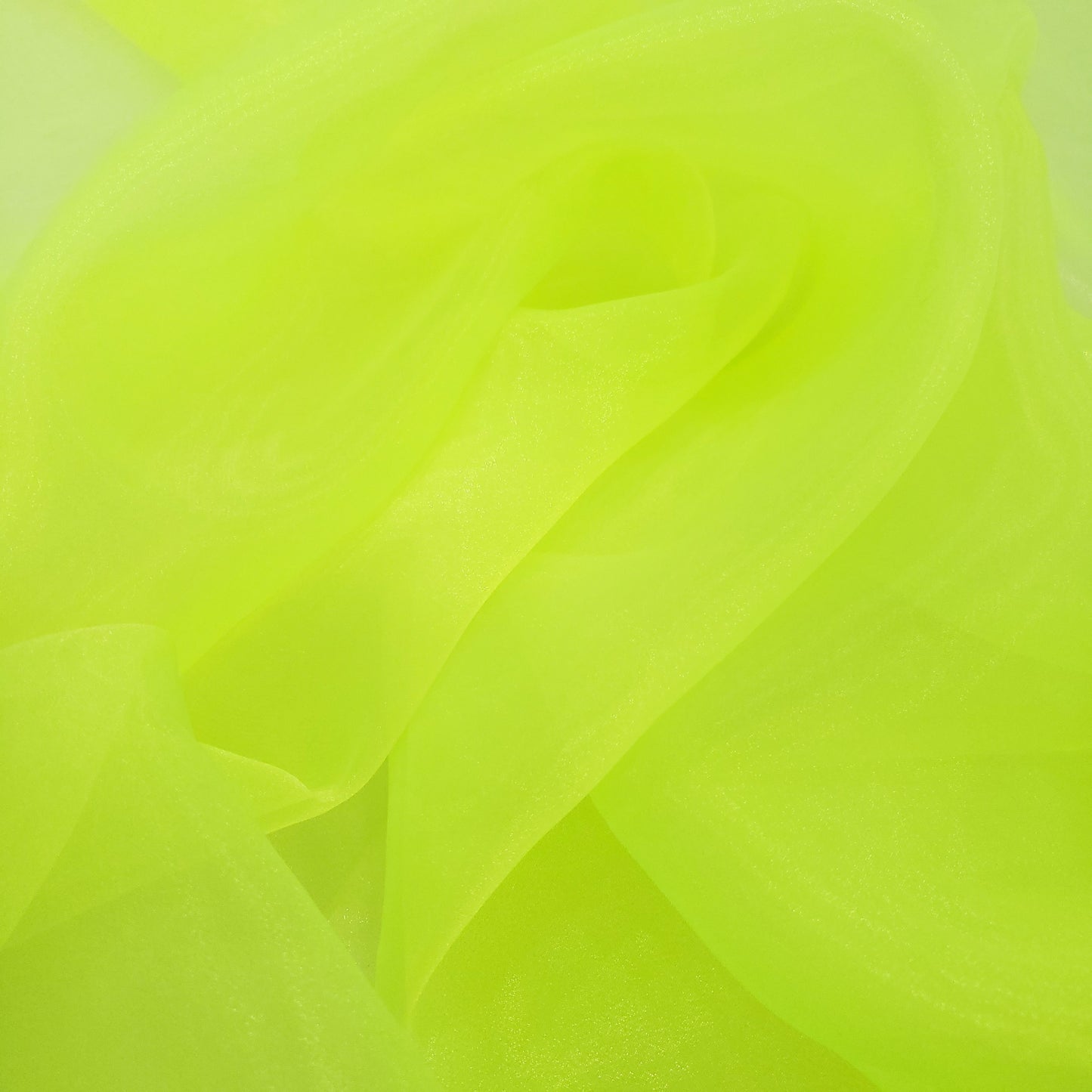 CRYSTAL ORGANZA 5 YARD LOT NEON HIGHLIGHTER YELLOW