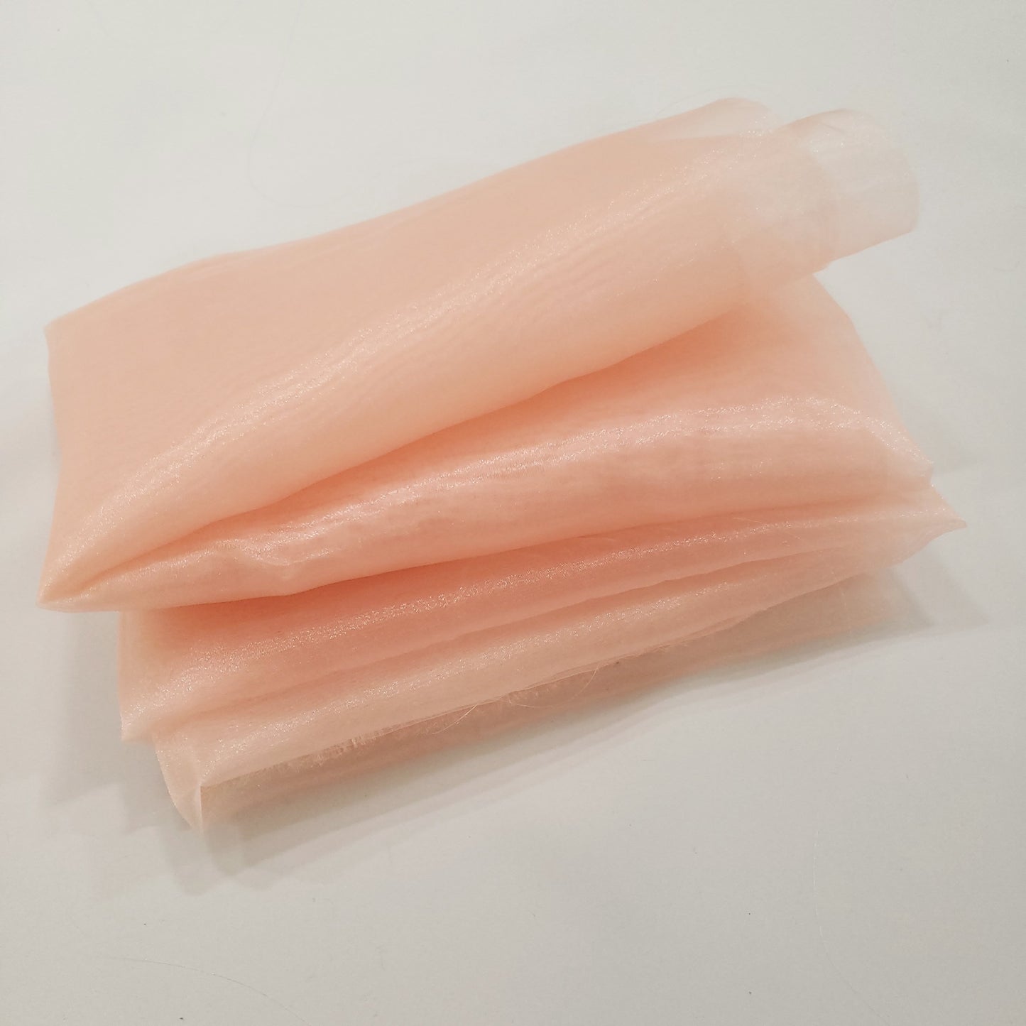 CRYSTAL ORGANZA 5 YARD LOT ORANGE PEACH