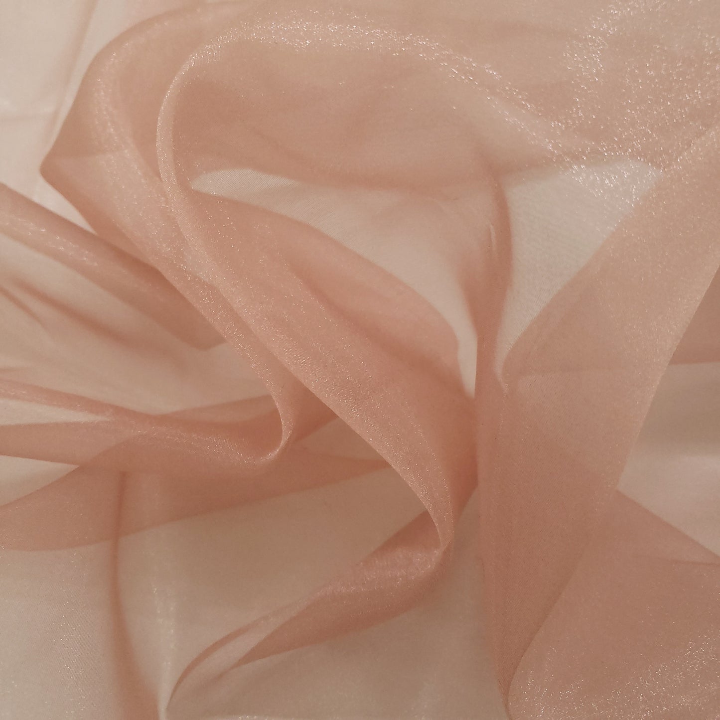 CRYSTAL ORGANZA 5 YARD LOT PINK DUSTY ROSE