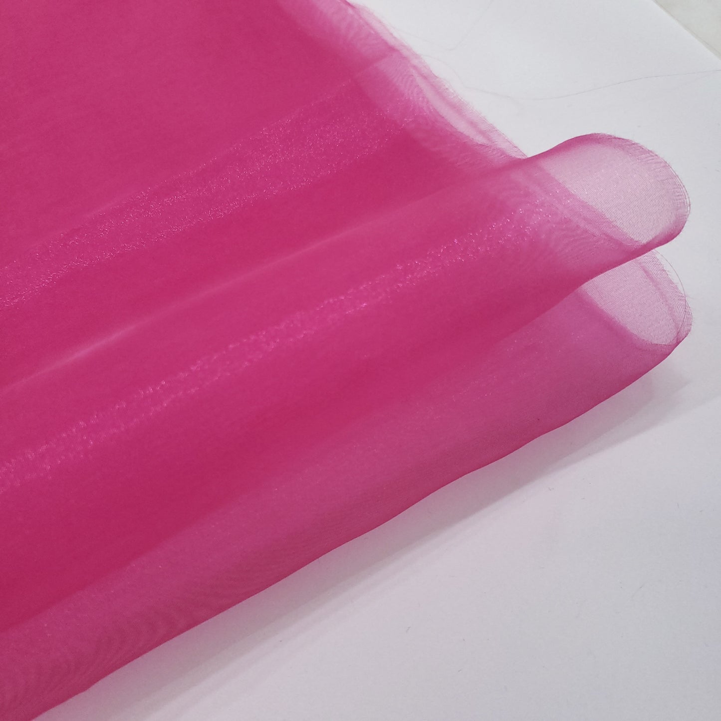 CRYSTAL ORGANZA 5 YARD LOT PINK FUCHSIA