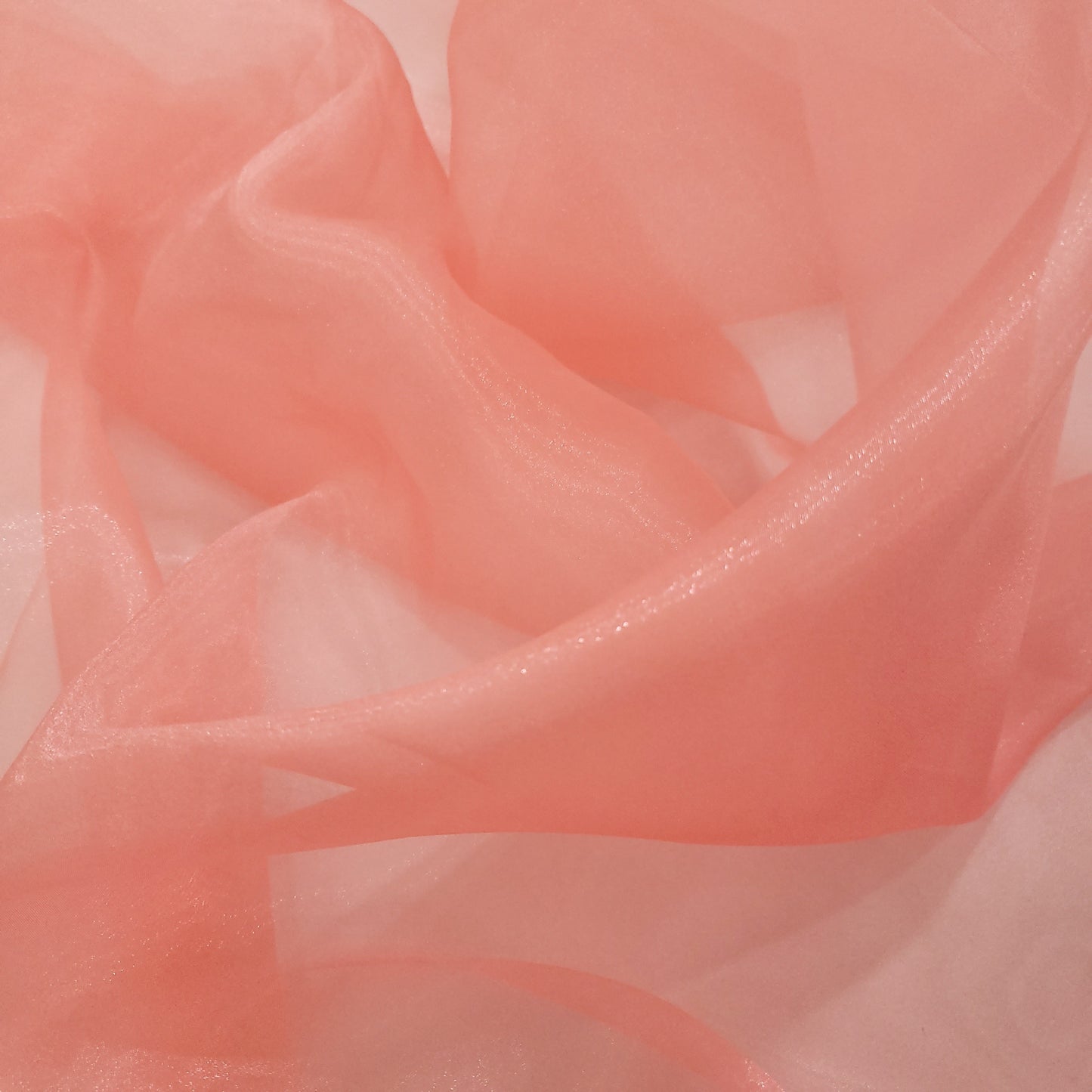 CRYSTAL ORGANZA 5 YARD LOT PINK CORAL