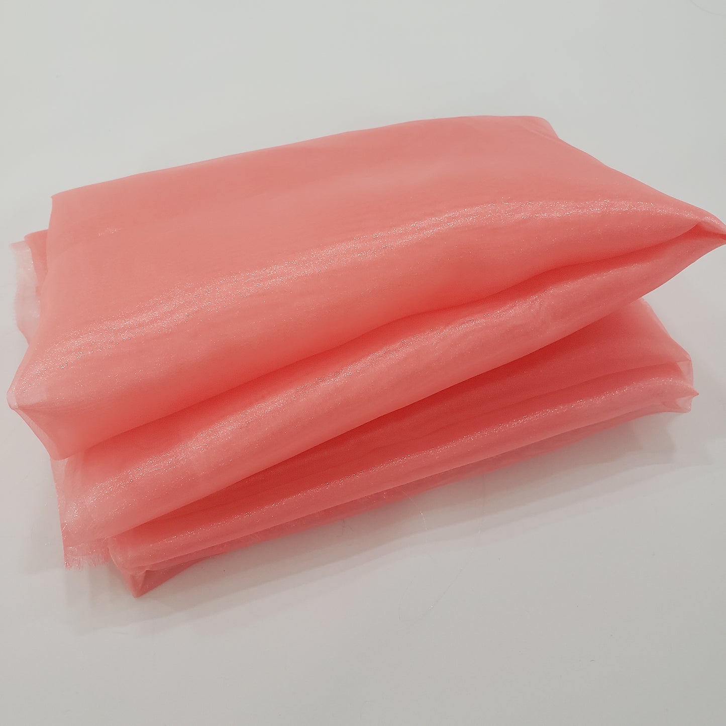 CRYSTAL ORGANZA 5 YARD LOT PINK CORAL