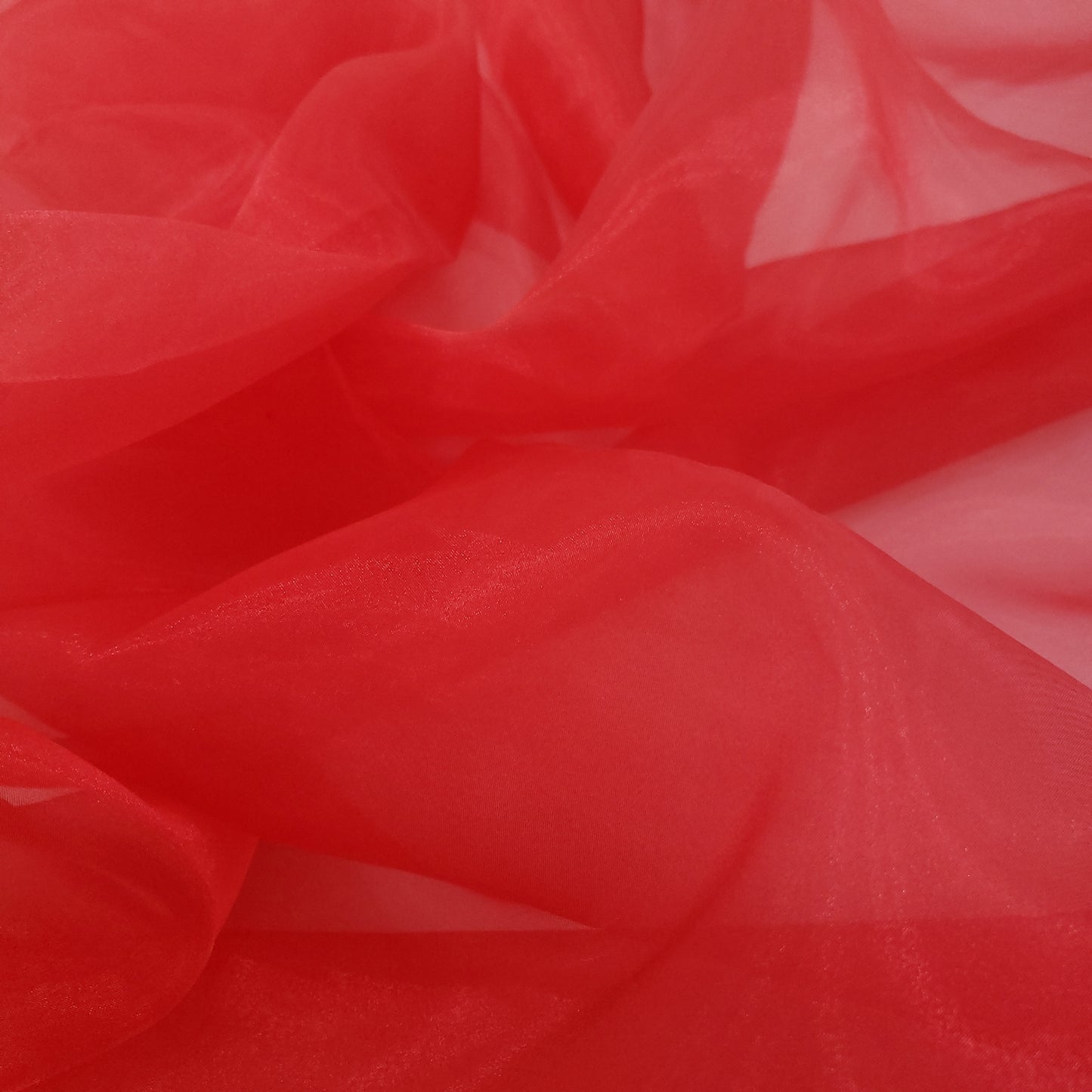 CRYSTAL ORGANZA 5 YARD LOT RED