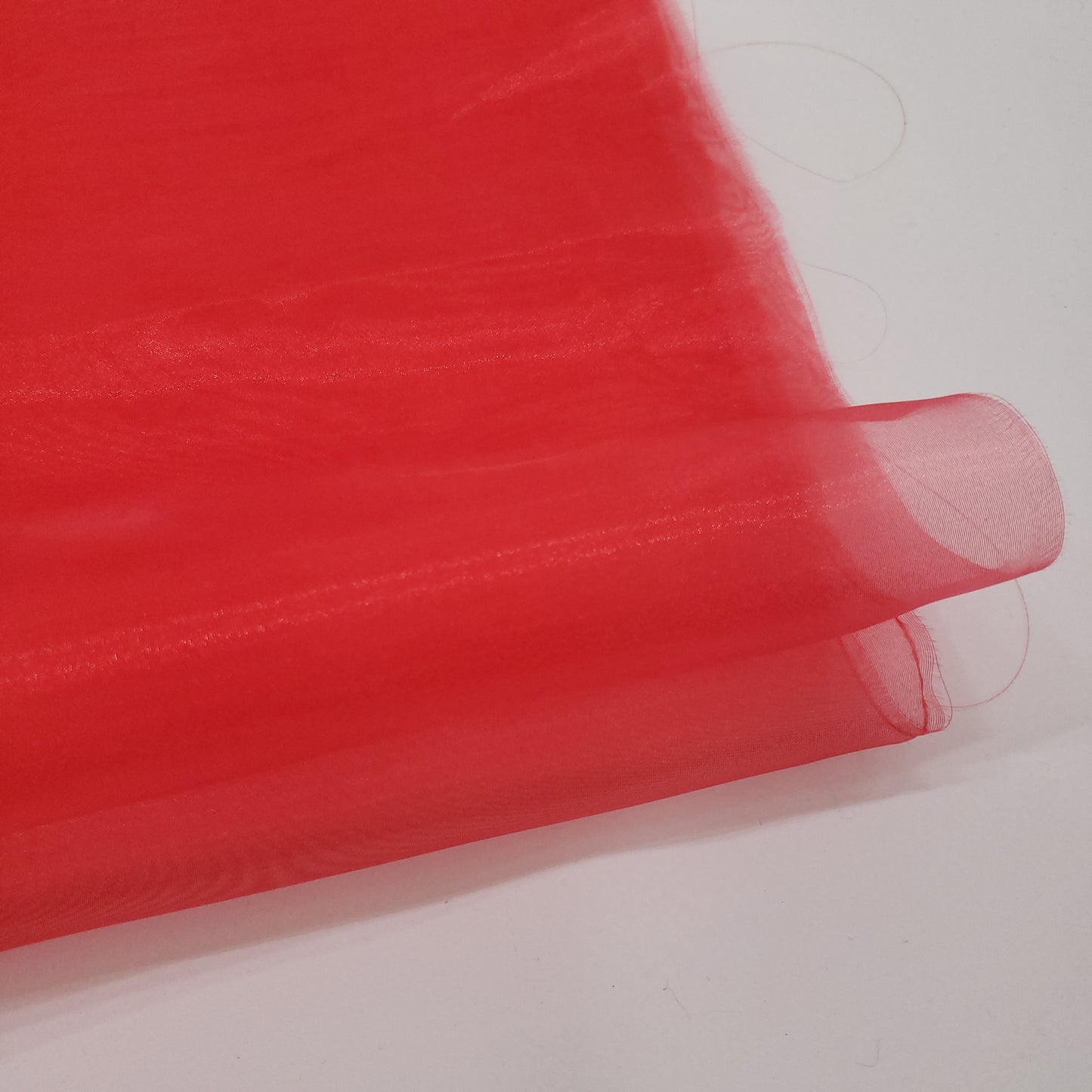 CRYSTAL ORGANZA 5 YARD LOT RED