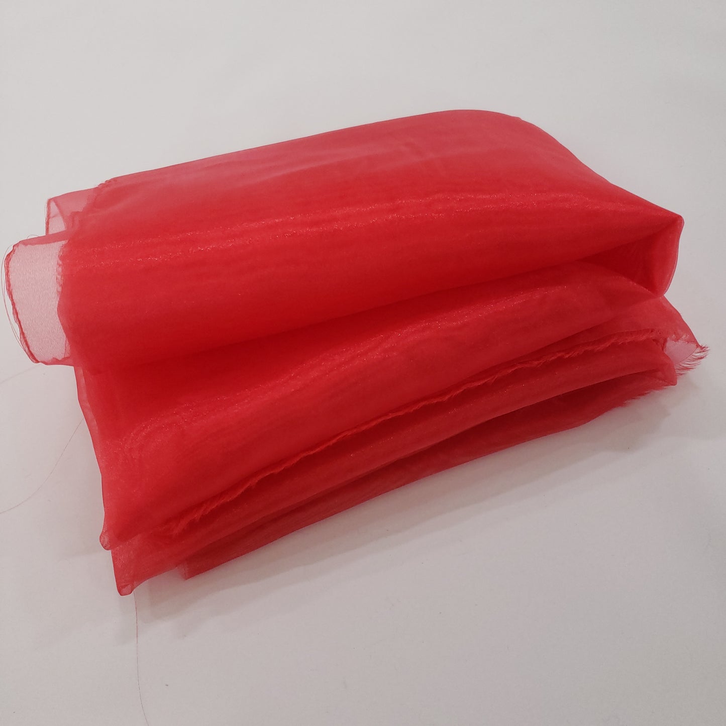 CRYSTAL ORGANZA 5 YARD LOT RED