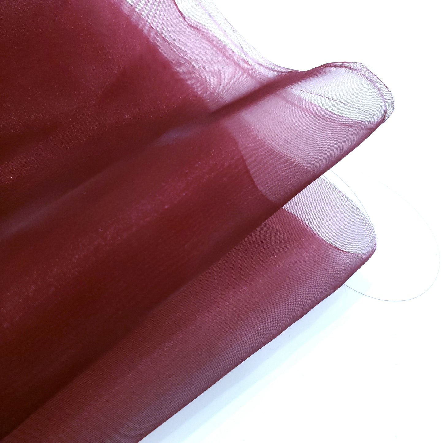 CRYSTAL ORGANZA 5 YARD LOT RED BURGUNDY