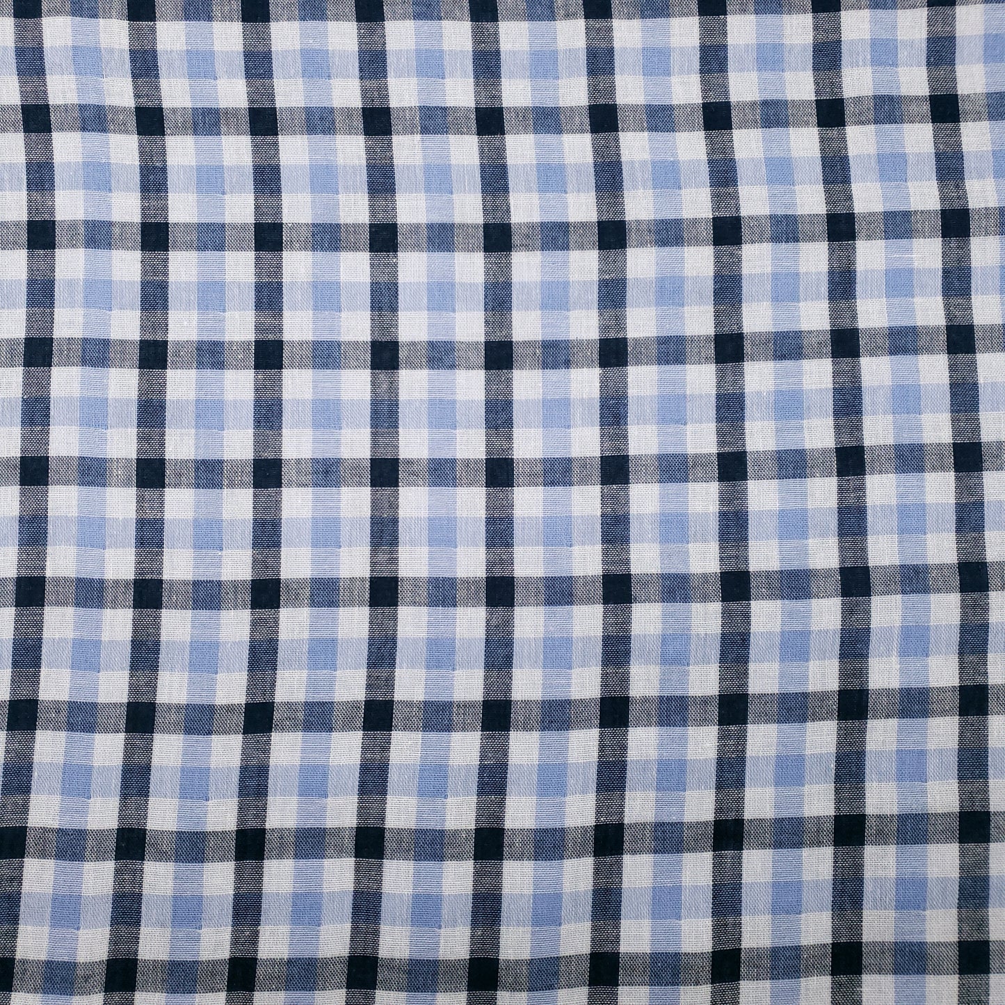 PRE-LINED BLUE PLAID SHIRTING