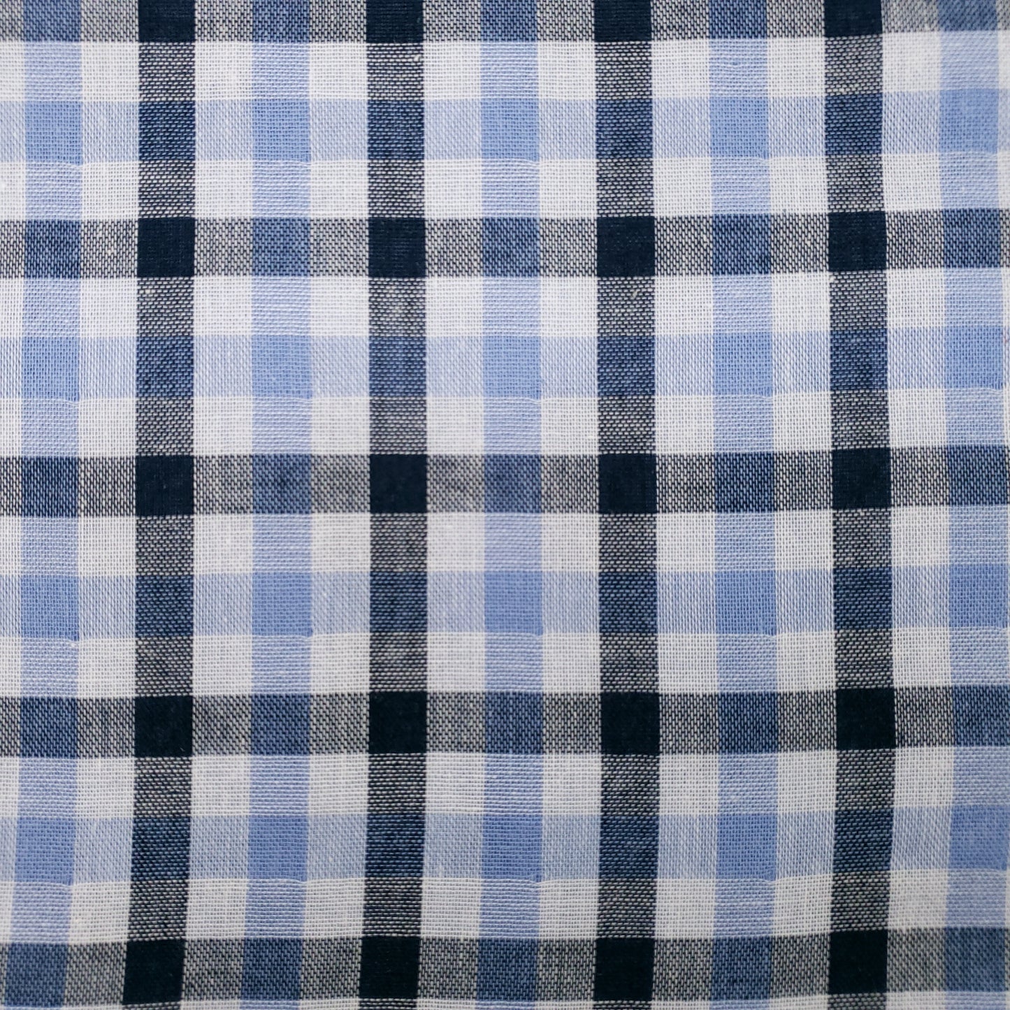 PRE-LINED BLUE PLAID SHIRTING