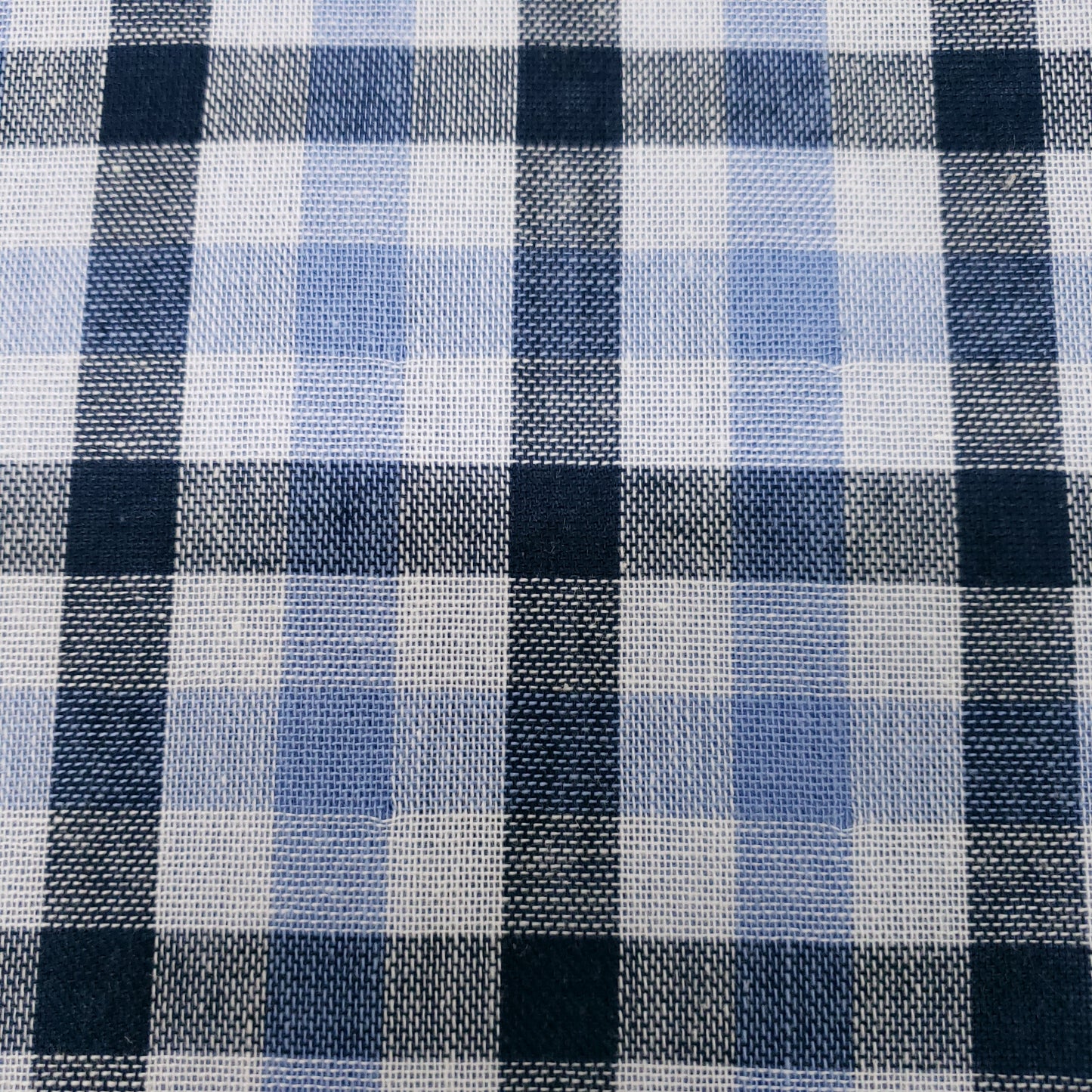 PRE-LINED BLUE PLAID SHIRTING
