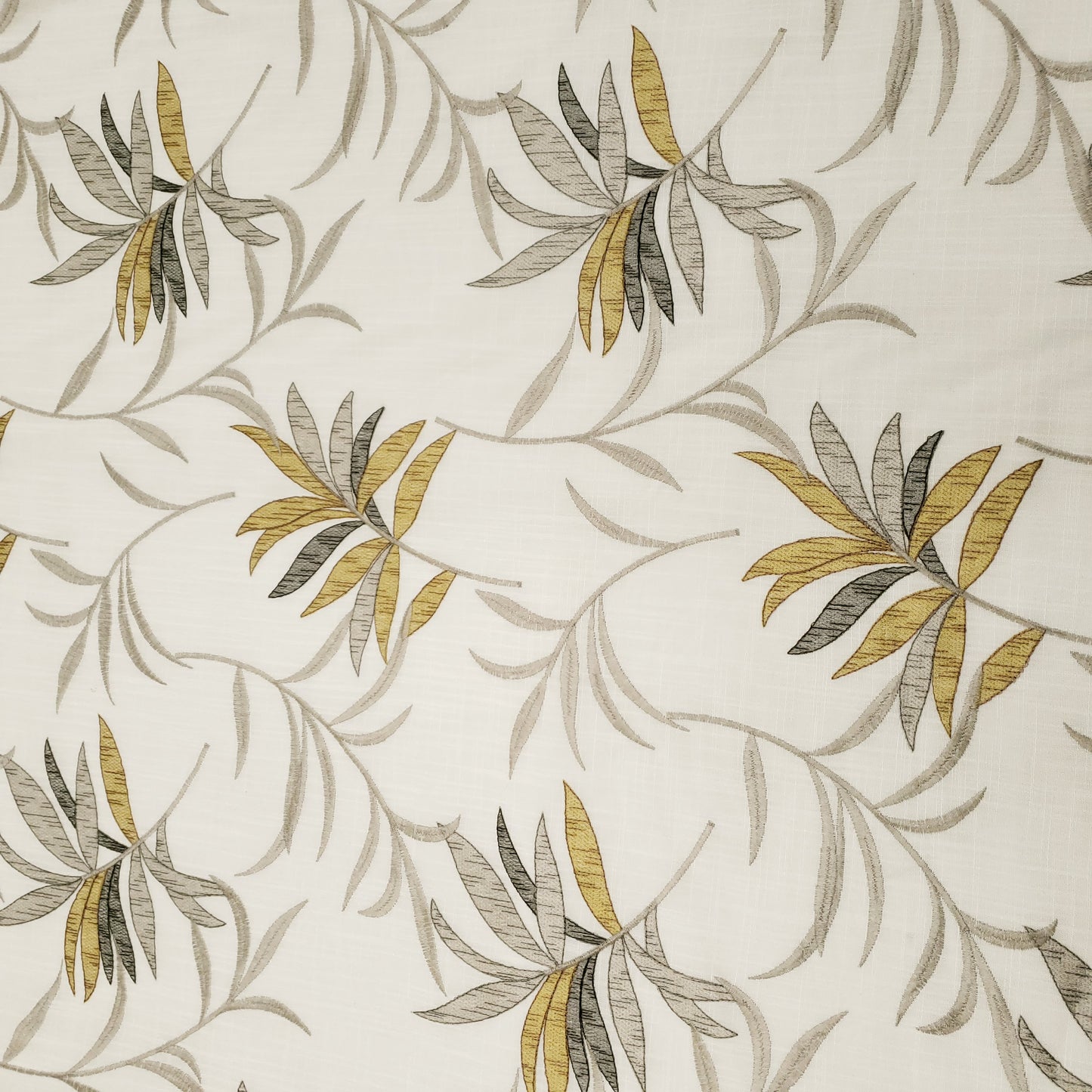 GILDED PALM EMBROIDERED DRAPERY