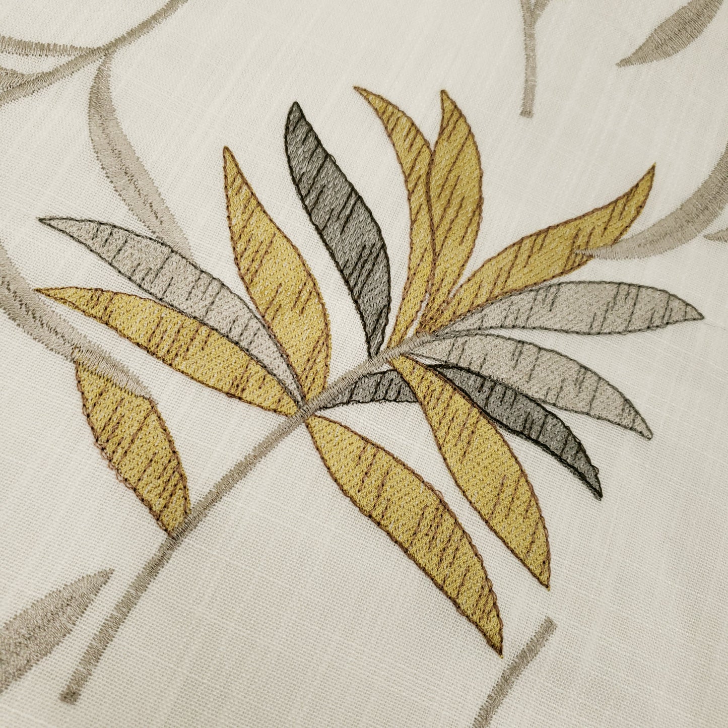 GILDED PALM EMBROIDERED DRAPERY